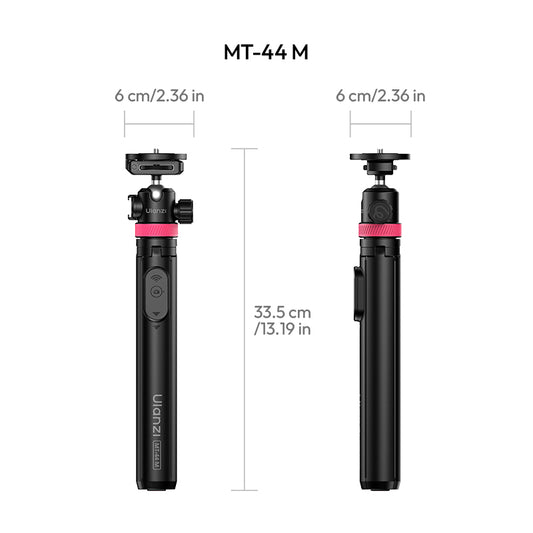 Ulanzi MT-44 M magnetische selfiestick statief met remote - Zwart - Selfiesticks