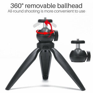 MOJOGEAR Mini-Stativ-Vlog-Set: Tischstativ & magnetischer Handyhalter