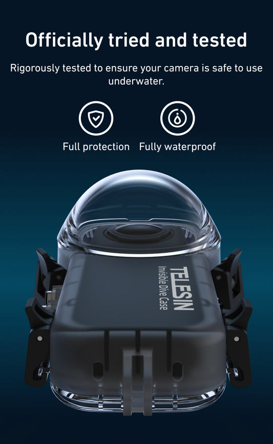 Telesin Duik Case voor Insta360 X4 Transparant - GoPro Onderwater-accessoires