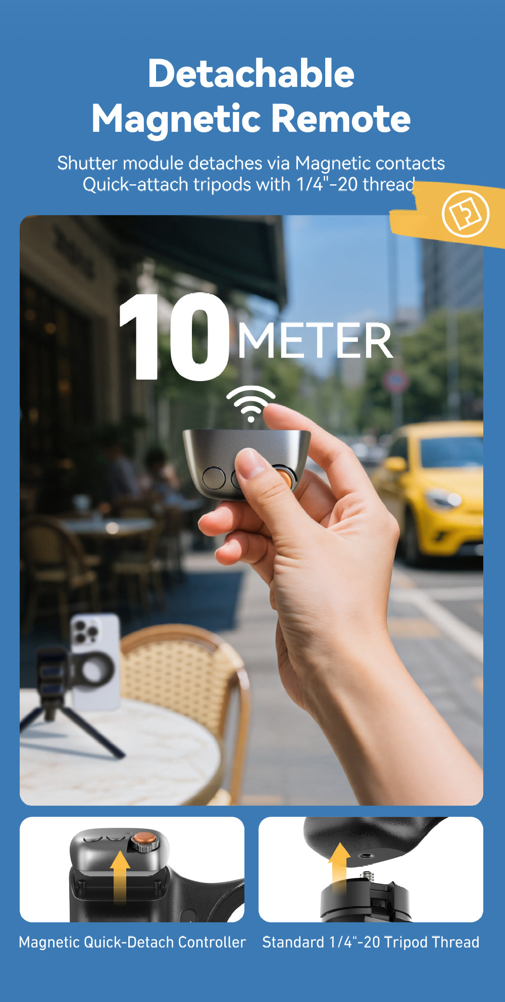 Telesin Fun Shot Magnetgriff 2 - Schwarz