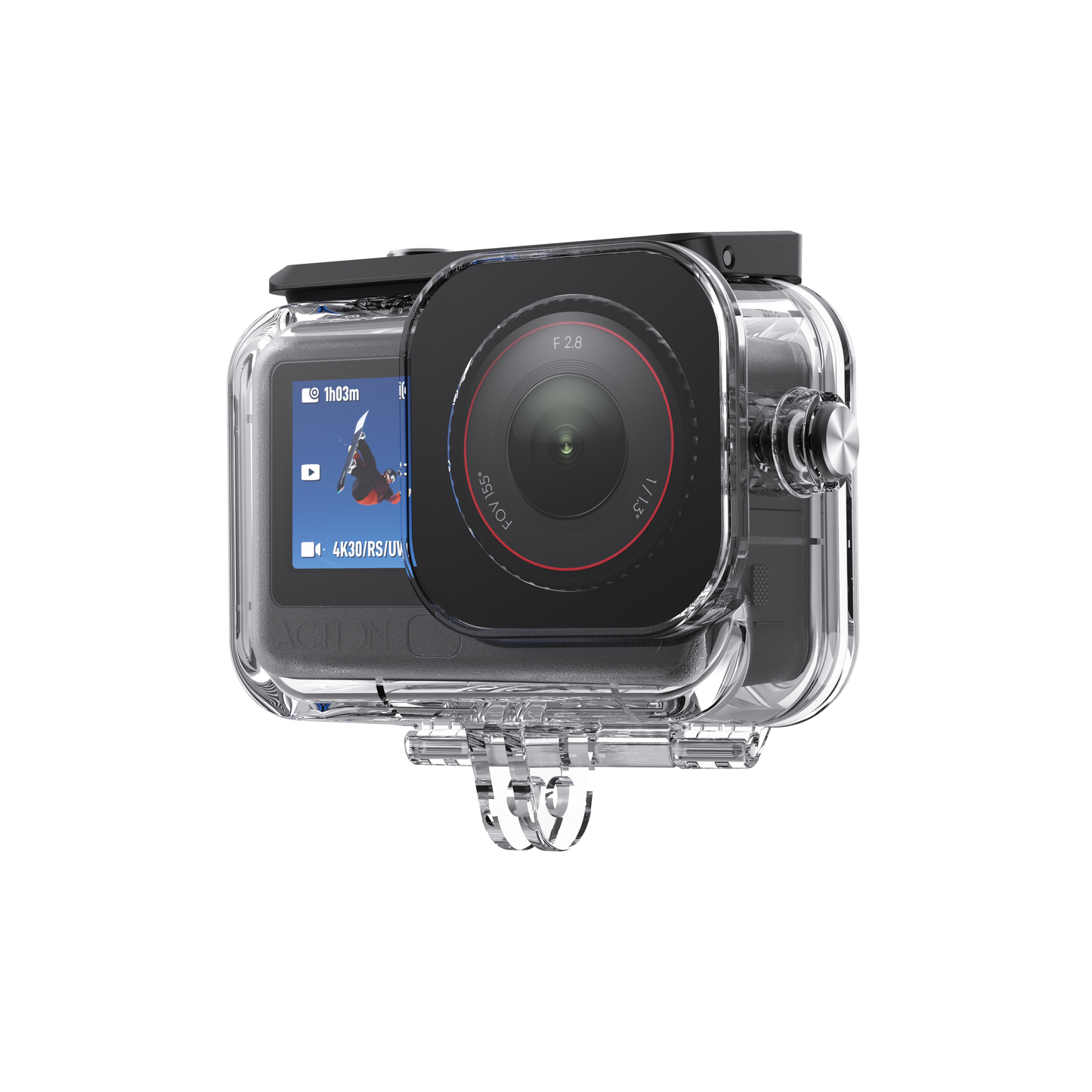 Telesin S4-WTP-12 Wasserdichtes Gehäuse für DJI Osmo Action 6 - Transparent