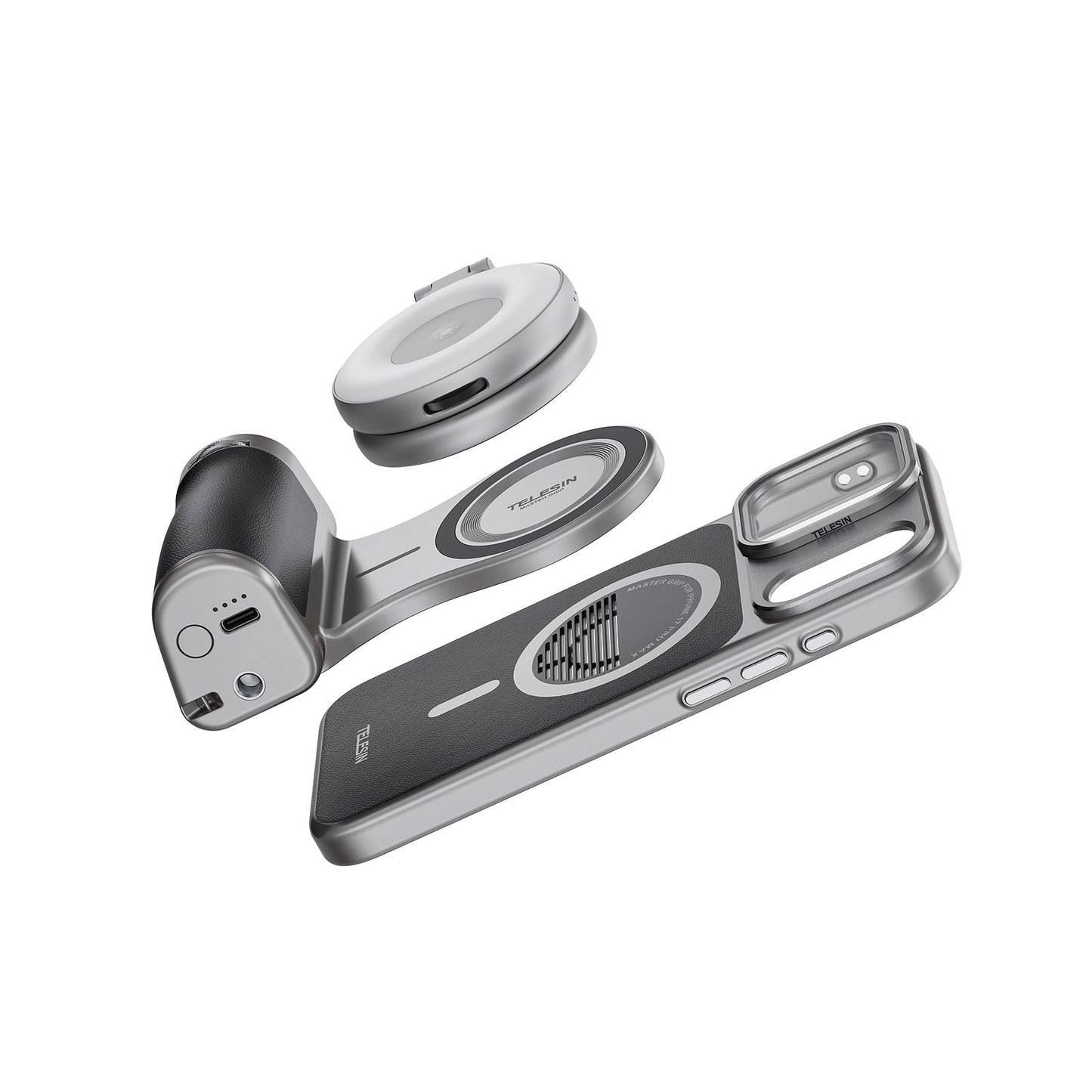 Telesin Master Grip V2 voor iPhone 17 Pro Max - Creator Combo met lamp en filter - GoPro-accessoires