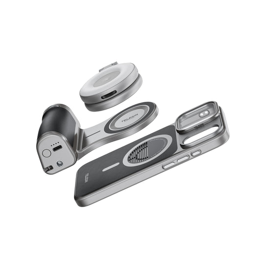 Telesin Master Grip V2 voor iPhone 17 Pro Max - Creator Combo met lamp en filter - GoPro-accessoires