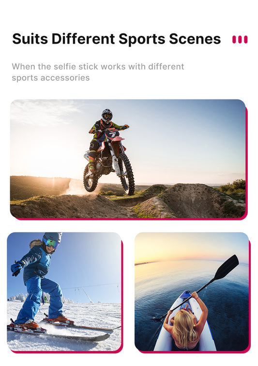 Ulanzi MT-58 Invisible Selfie Stick voor Insta360 - 120 cm - Selfiesticks