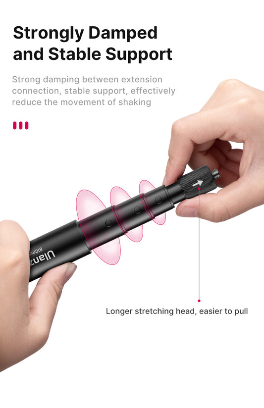 Ulanzi MT-58 Invisible Selfie Stick voor Insta360 - 120 cm - Selfiesticks