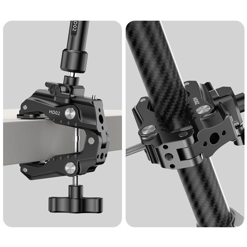 Ulanzi HD02 Magic Arm Kit mit Klemme – Schwarz