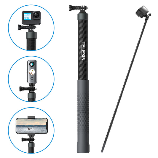 Telesin 3-Meter-Premium-Selfie-Stick für GoPro – Carbon