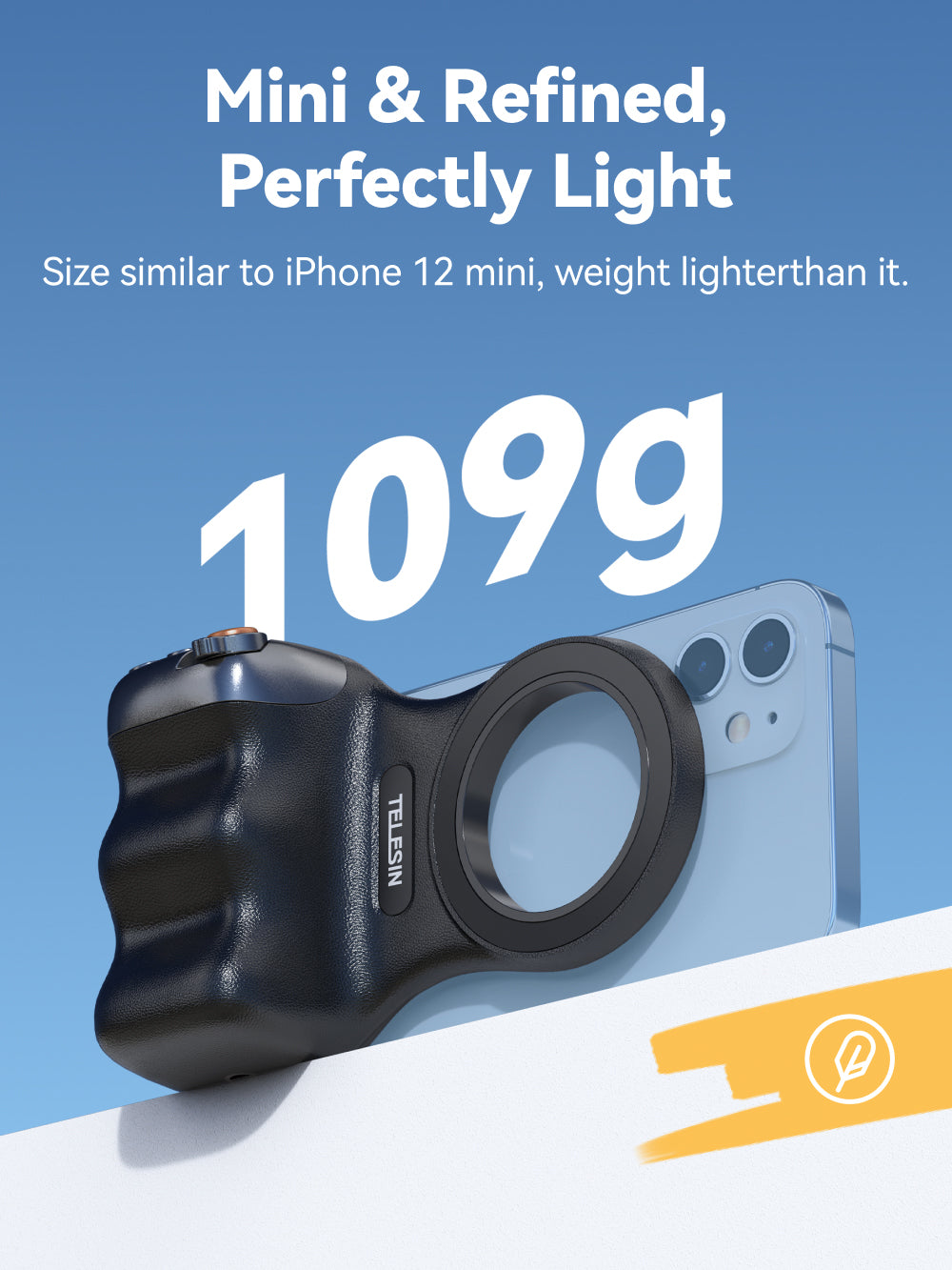 Telesin Fun Shot Magnetgriff 2 - Schwarz