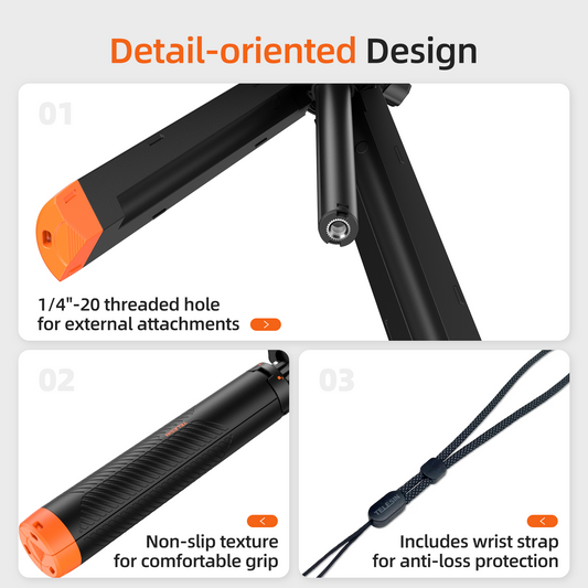 Telesin Floating Selfiestick Statief & bobber voor Actioncam -