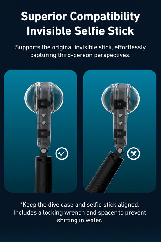 Telesin Duik Case voor Insta360 X4 Transparant - GoPro Onderwater-accessoires