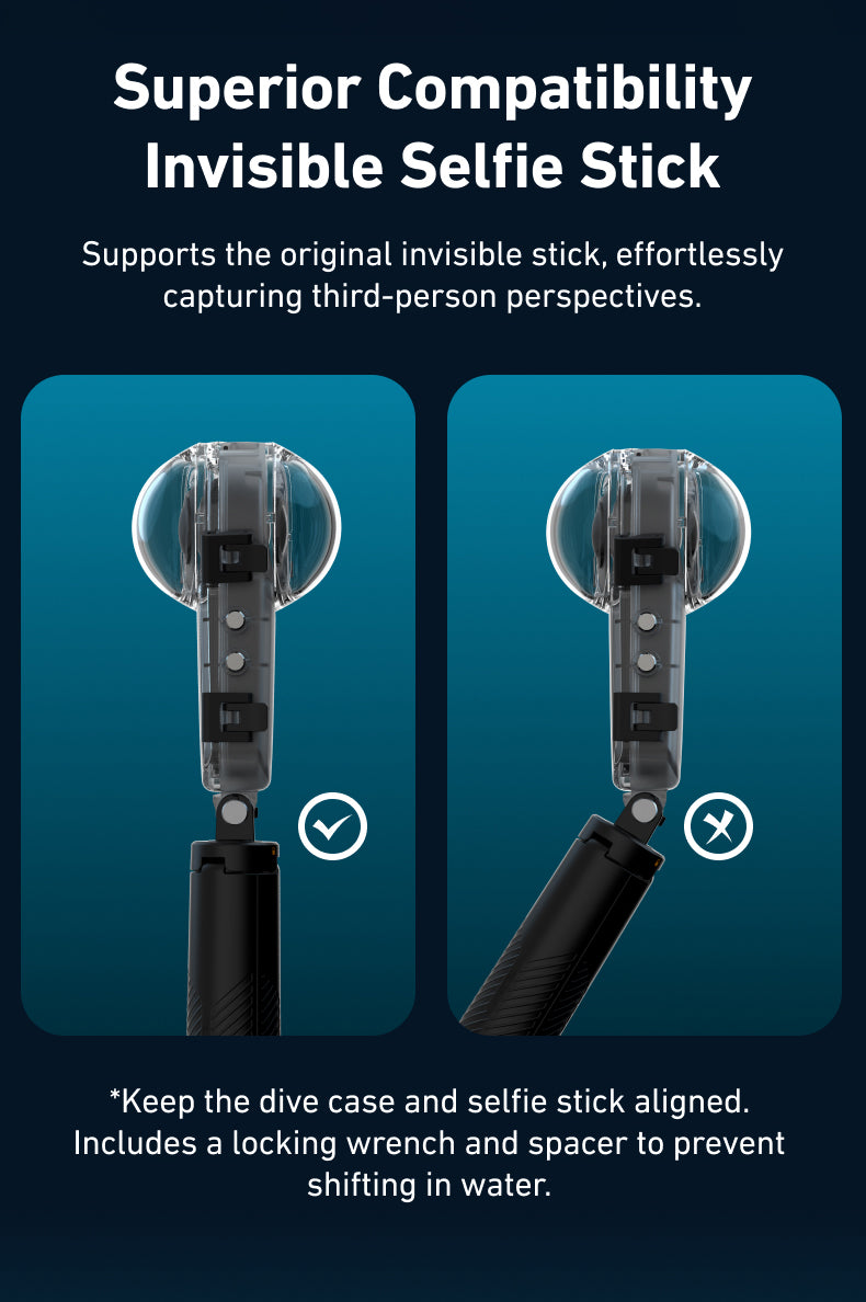 Telesin Unsichtbares Tauchgehäuse für Insta360 X4