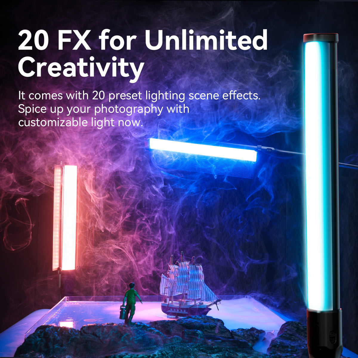 Ulanzi VL360 RGB 40W Pro Leuchtstab mit Griff