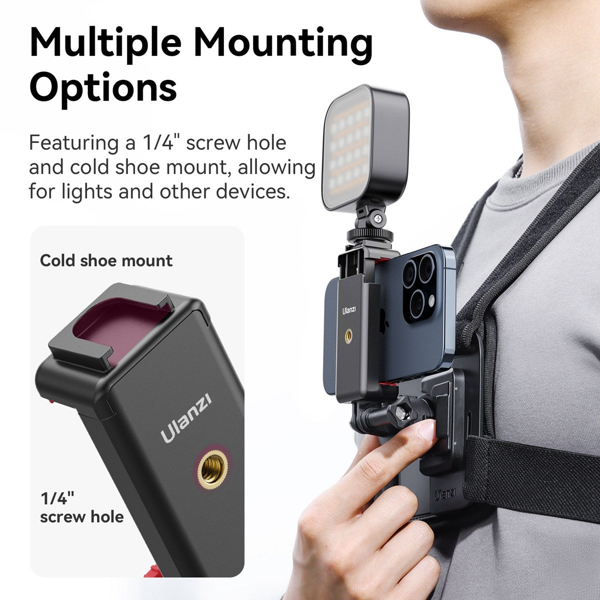 Ulanzi Go-Quick II Chest Mount - Schwarz