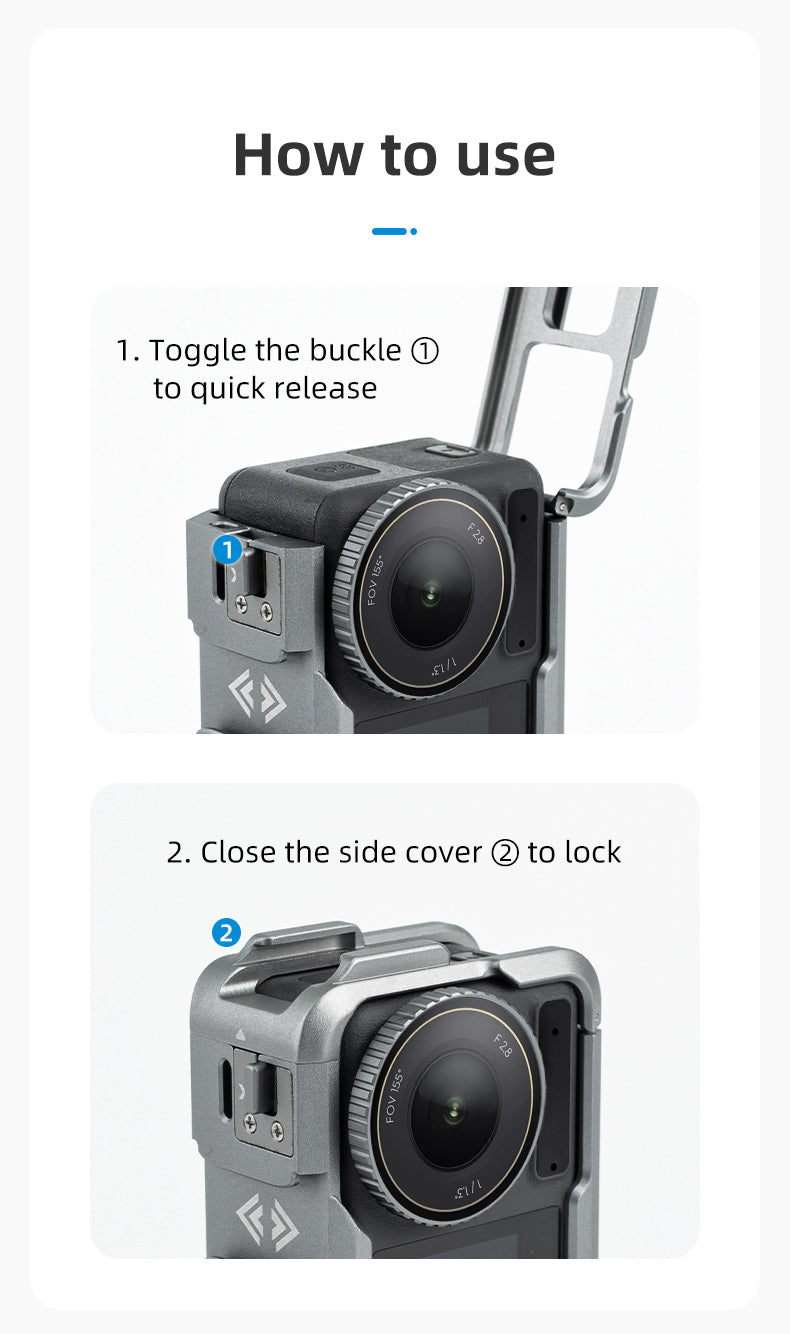 Telesin Metallkäfig für DJI Osmo Action 3/4