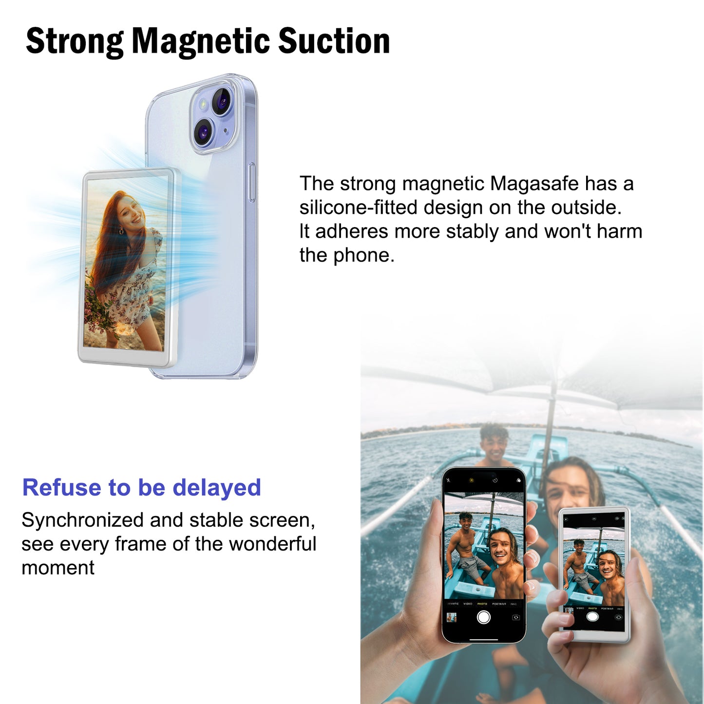 MOJOGEAR VS1 Selfie Vlog Monitor - Alleen compatibel met Samsung - Wit - Overige producten