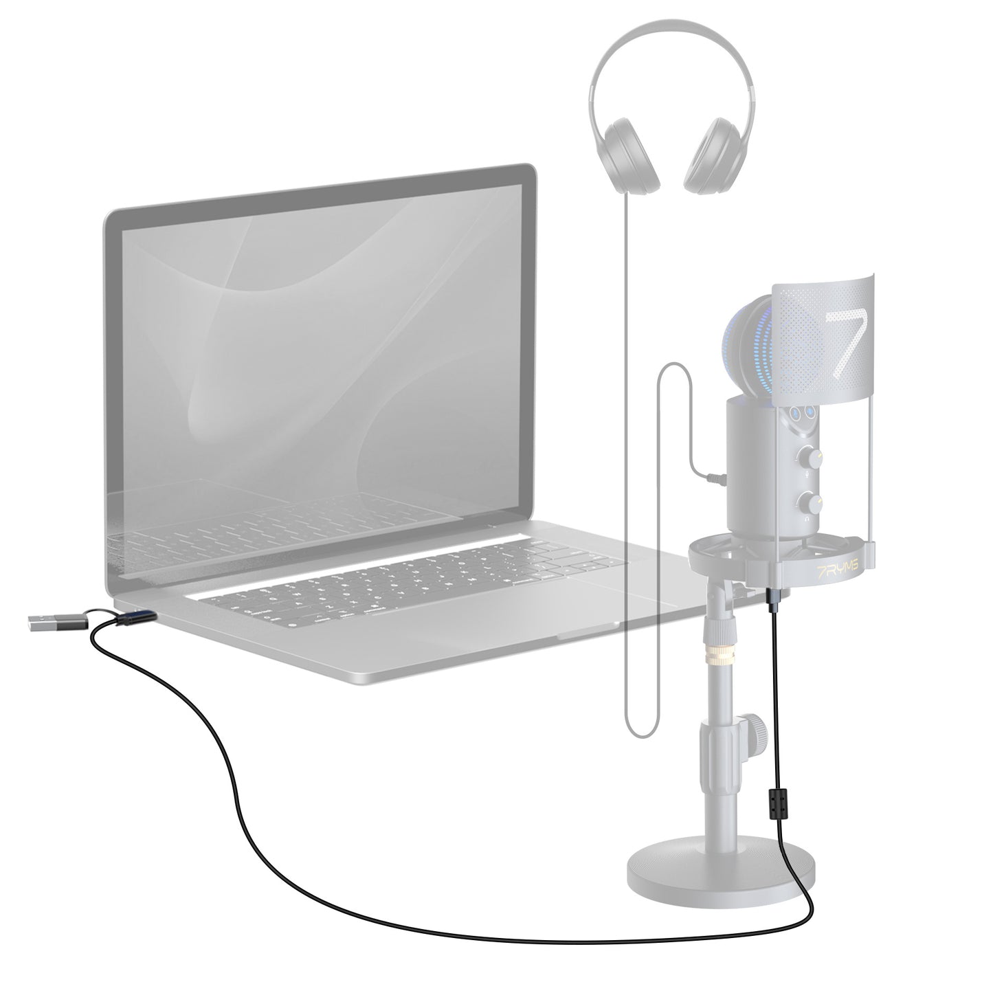 7RYMS UC-UC OTG Digitale Audiokabel USB-C-USB-C - 2m -