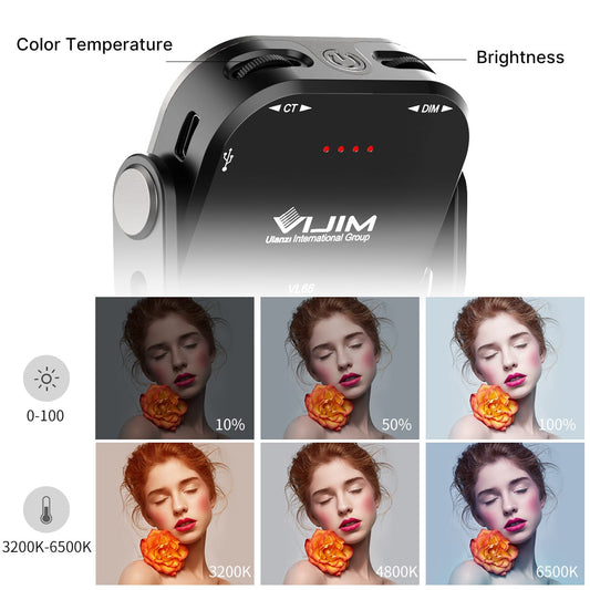 VIJIM VL66 draaibare LED-videolamp met instelbare kleurtemperatuur - Cameralampen