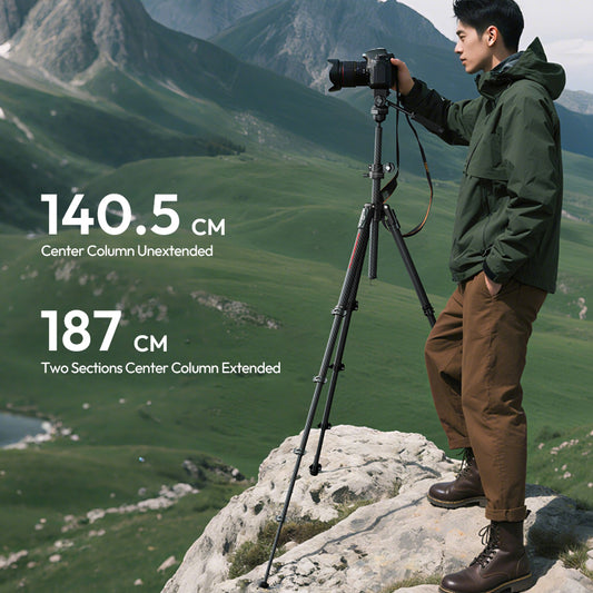 Ulanzi GlideGo JJ06 Video Tripod met kantelbare arm - Carbon - Grote statieven