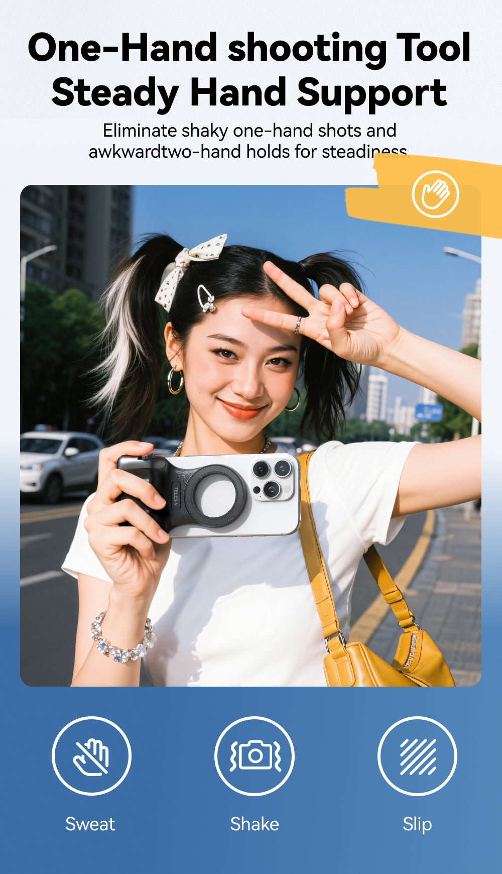 Telesin Fun Shot Magnetgriff 2 - Schwarz