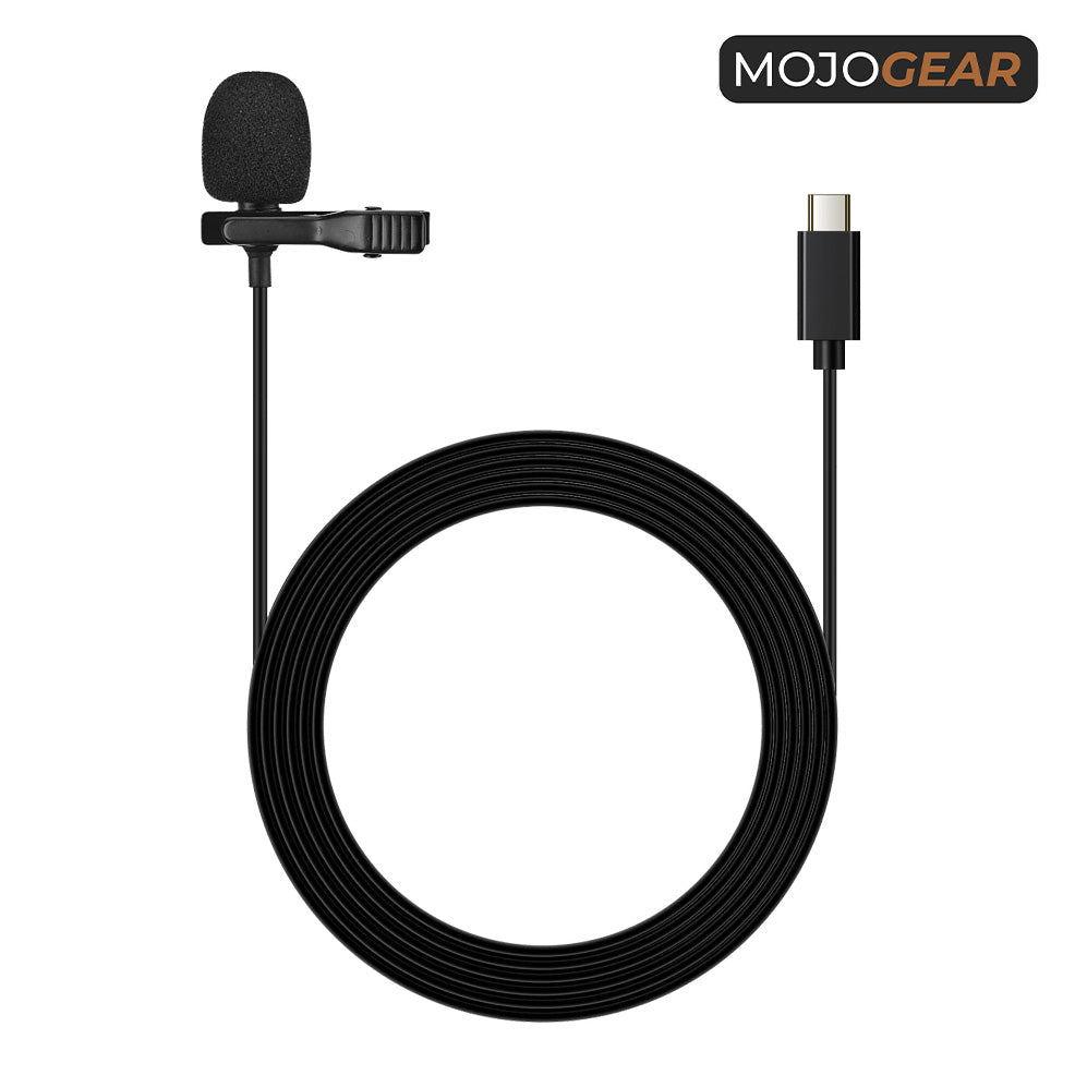 MOJOGEAR Speldmicrofoon met USB-C-aansluiting - 6 meter - Microfoons