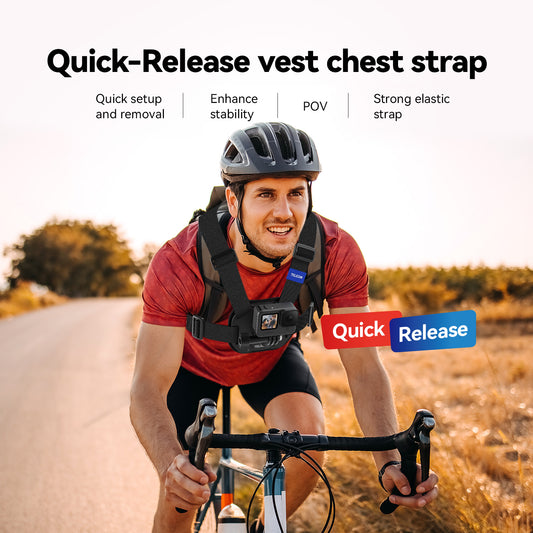 Telesin Quick Release Chest Mount voor GoPro, Osmo Action & Insta360 - GoPro Mounts