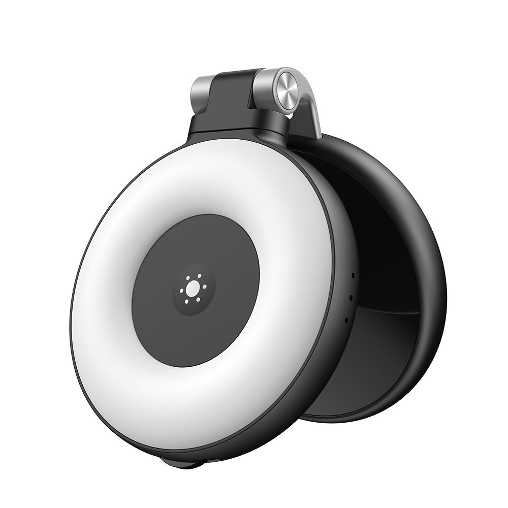 Telesin C03 drehbares MagSafe Selfie-Licht + Spiegel - Schwarz