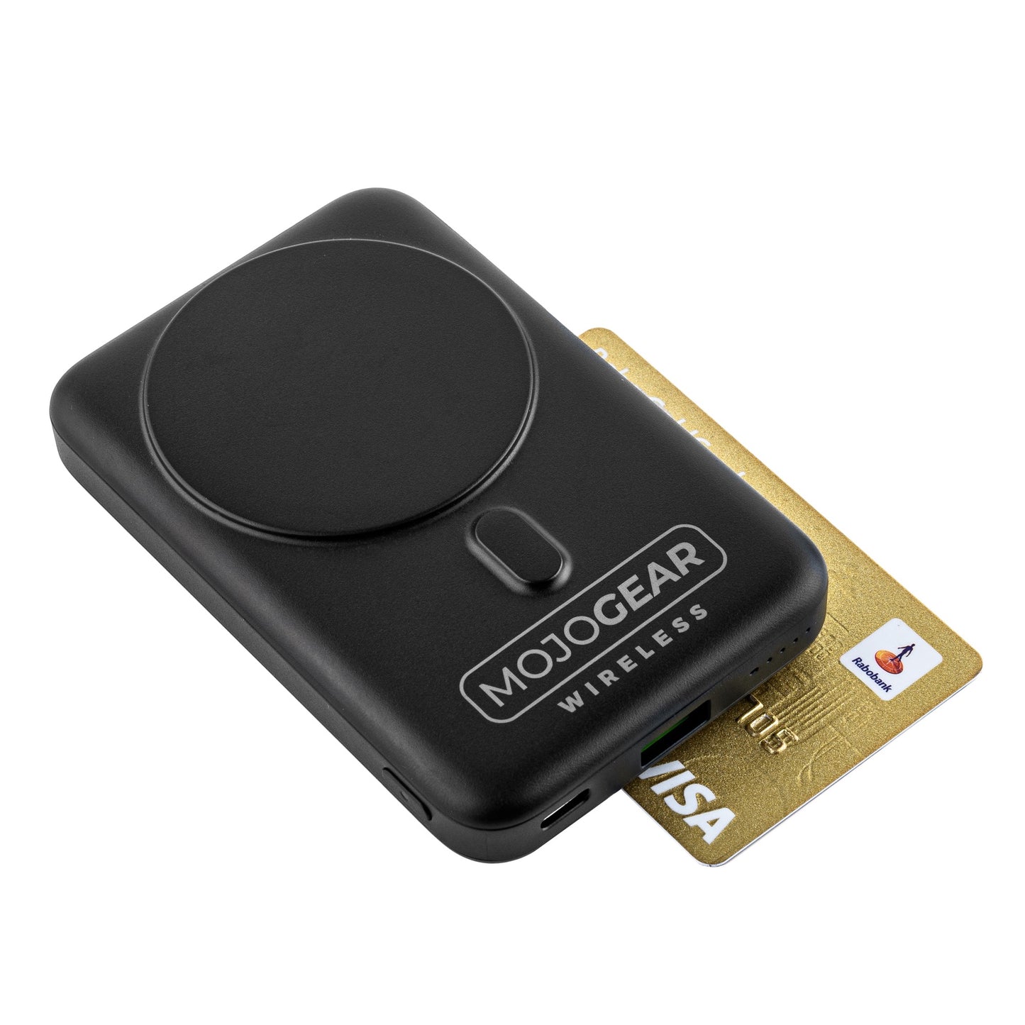 MOJOGEAR Wireless MagSafe powerbank 10.000 mAh - Magnetisch en Draadloos voor Android en iPhone - Met bureau-standaard - Zwart/Wit - Powerbanks