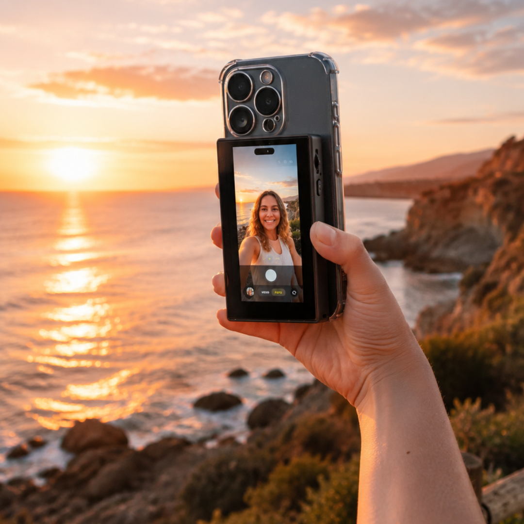 MOJOGEAR VS4 Touchscreen Selfie-Vlog-Monitor – Schwarz