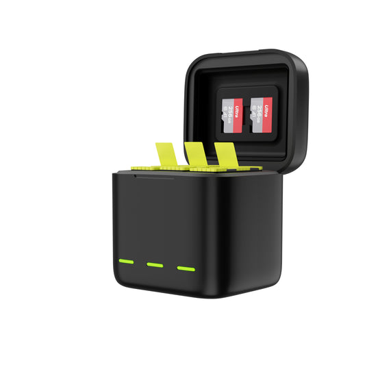 Telesin Oplaadbox met 3 batterijen voor GoPro 9/ 10 / 11 / 12 - GoPro Accu's en opladers
