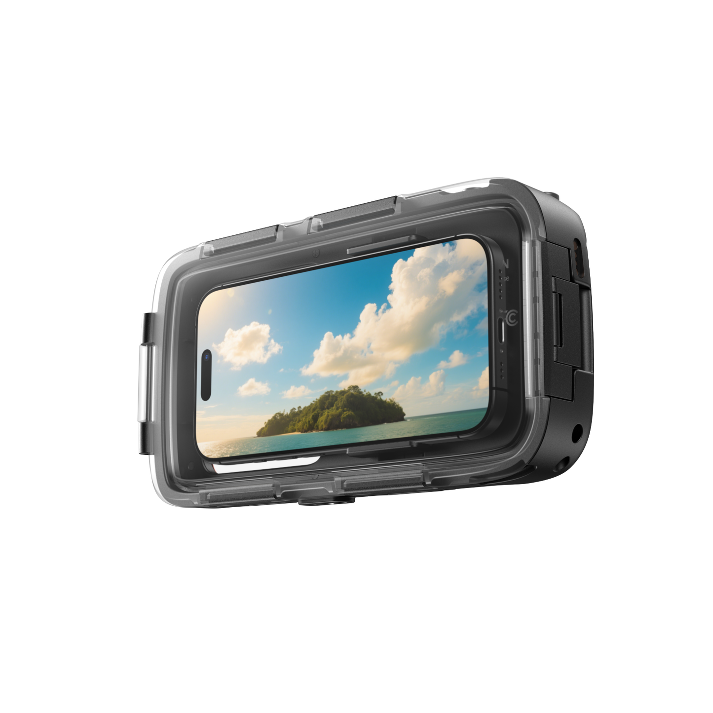 Telesin Smartphone-Tauchgehäuse mit Tasten und Vakuumpumpe