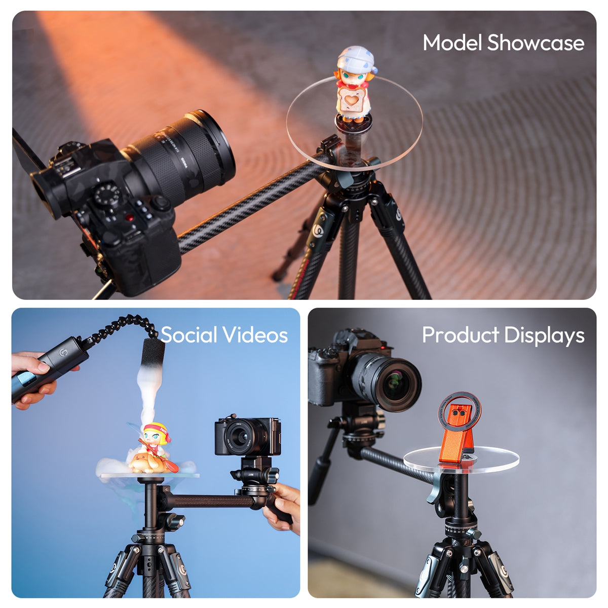 Ulanzi GlideGo JJ06 Video Tripod Carbon - Schwarz
