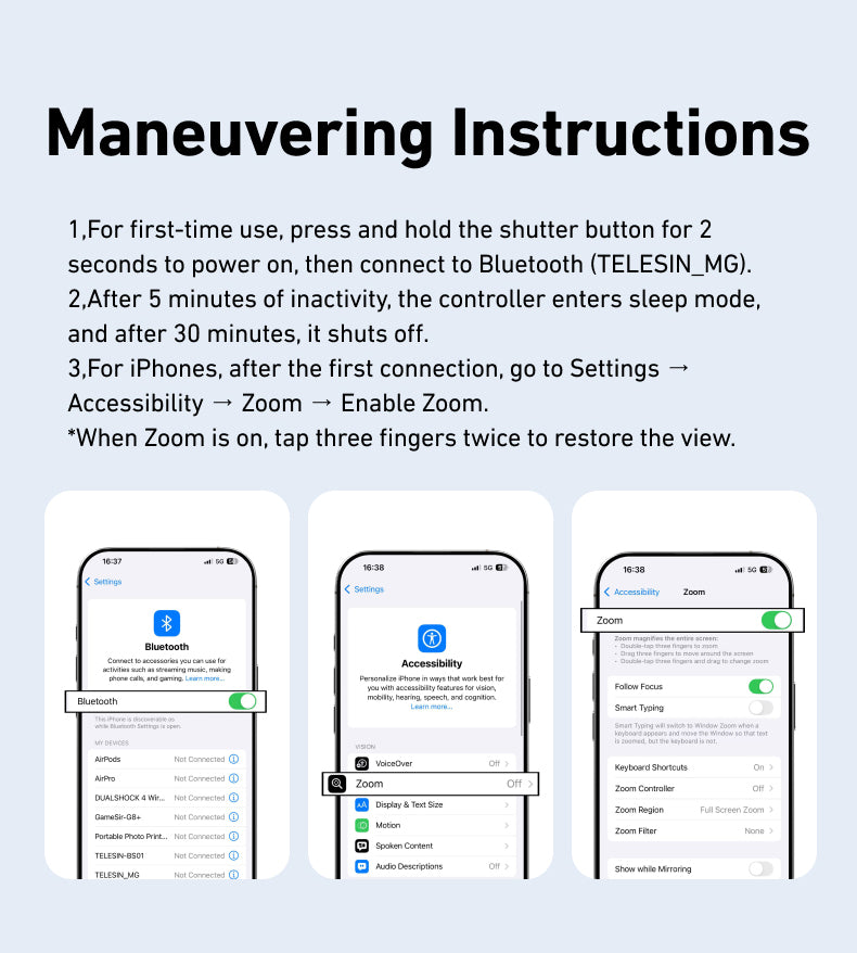 Telesin Fun Shot Magnetischer Griff 2 - Weiß