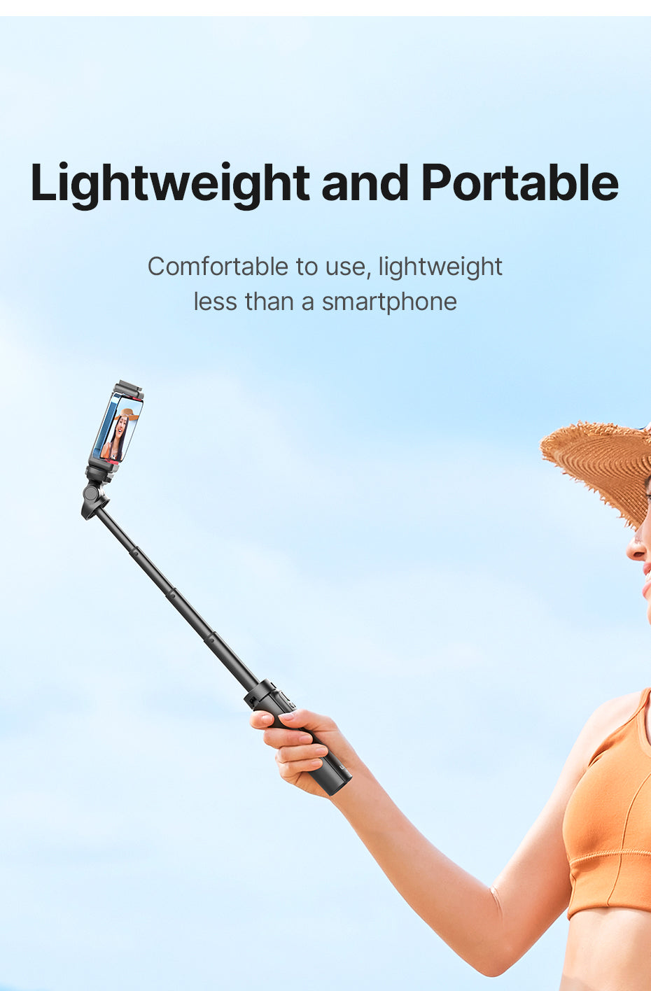 Ulanzi RMT-01 selfie stick statief met remote voor camera/smartphone - Selfiesticks