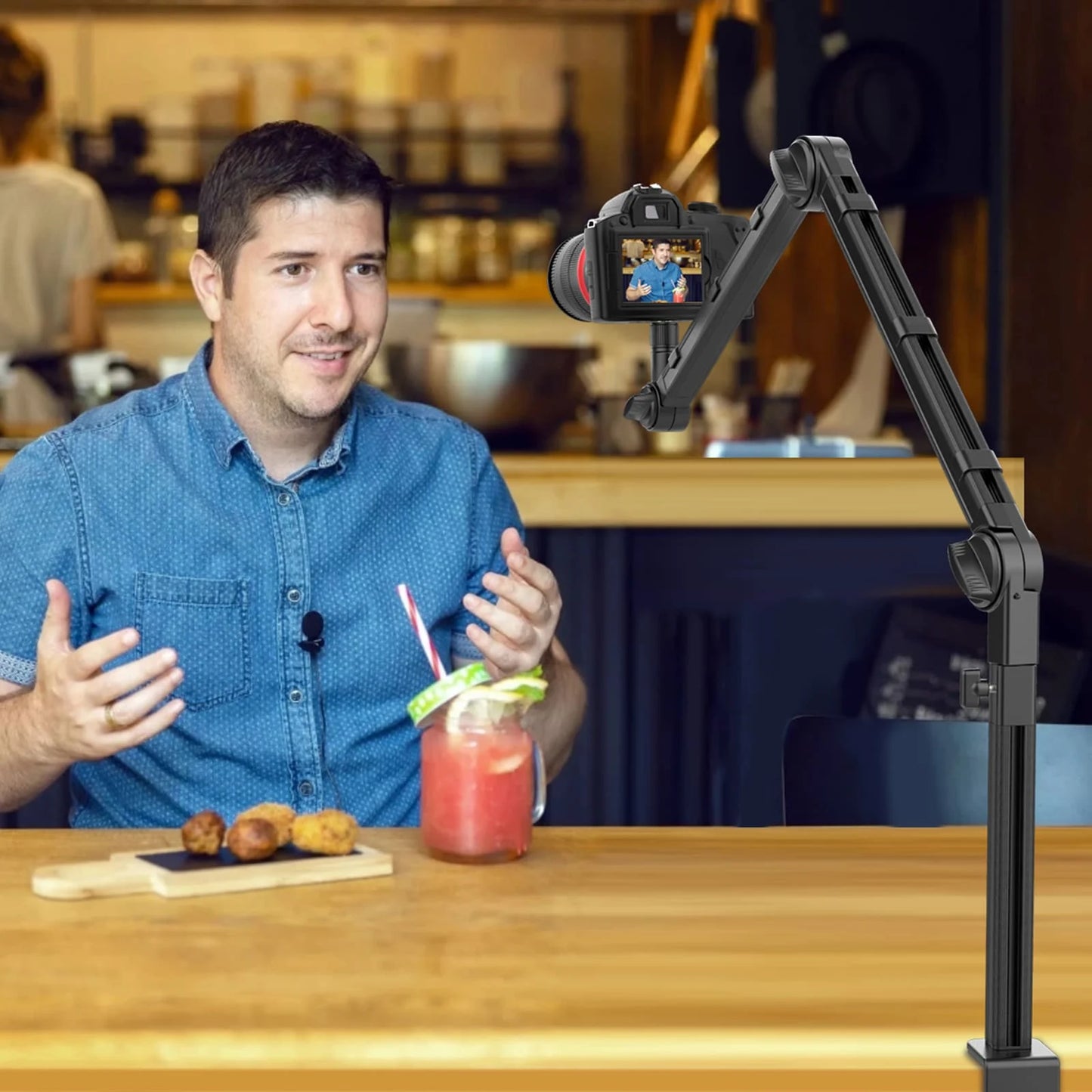 VIJIM LS24 Microfoonarm met tafelklem en kabelgeleiding - Vaste statieven