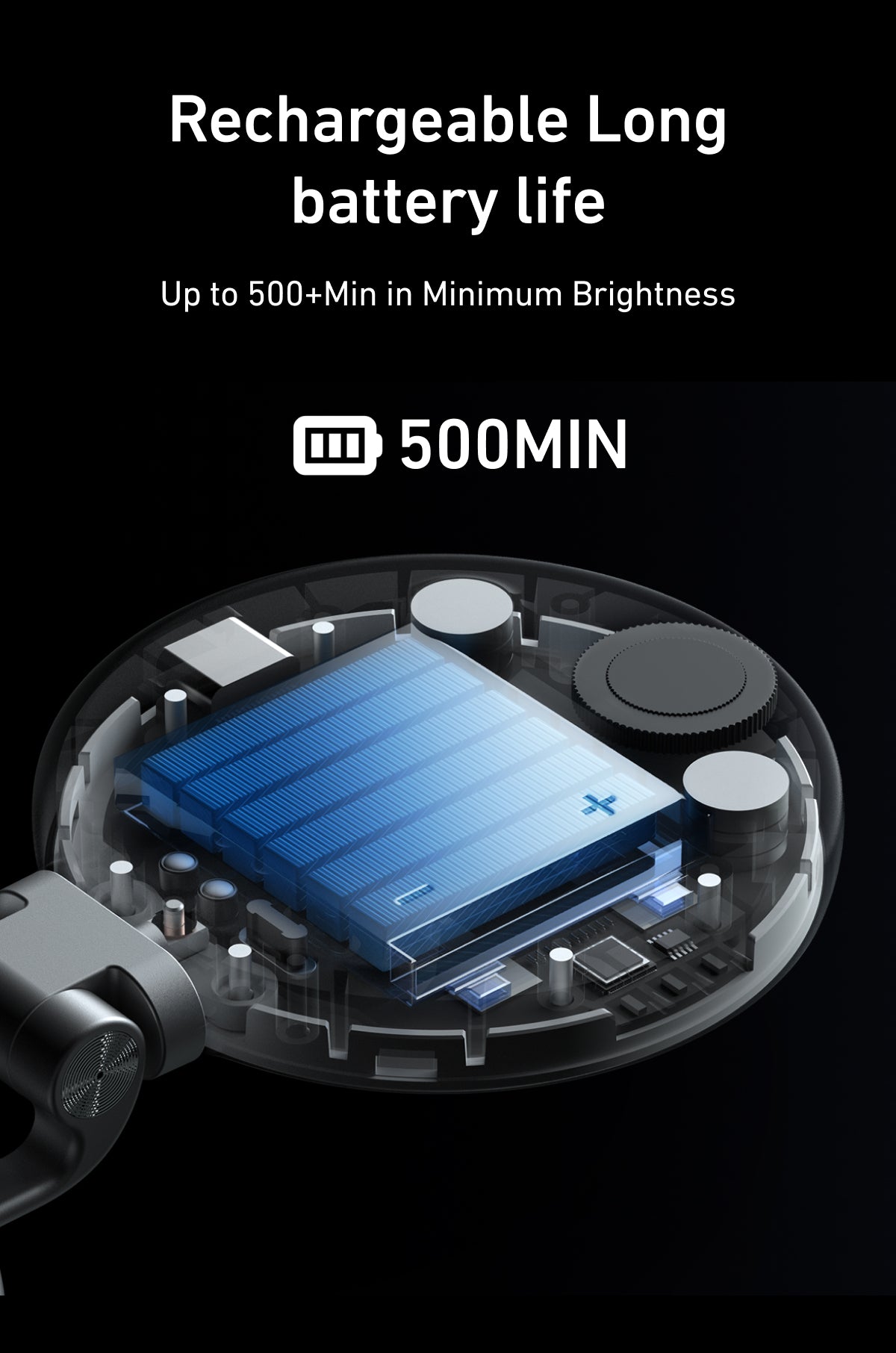 Telesin C03 drehbares MagSafe Selfie-Licht + Spiegel - Schwarz