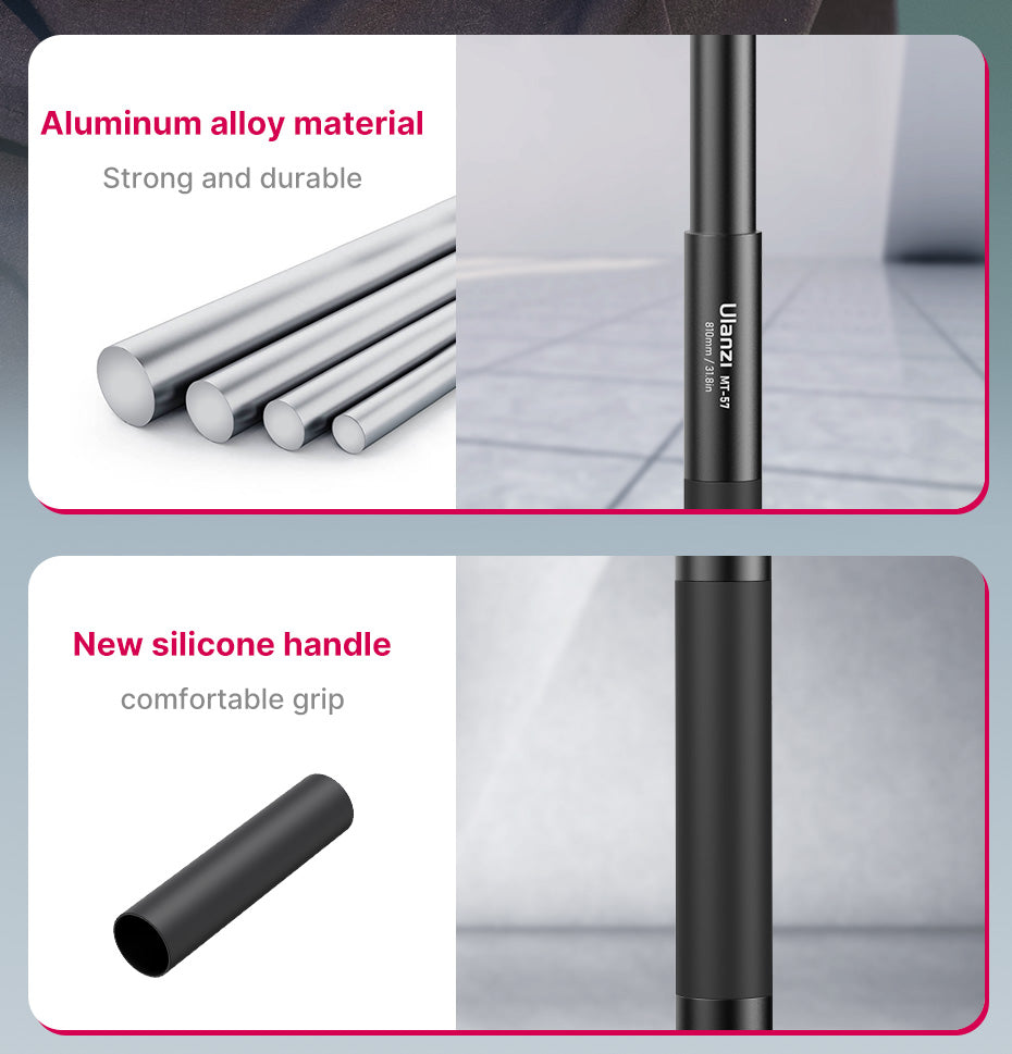 Ulanzi MT-58 Invisible Selfie Stick voor Insta360 - 120 cm - Selfiesticks