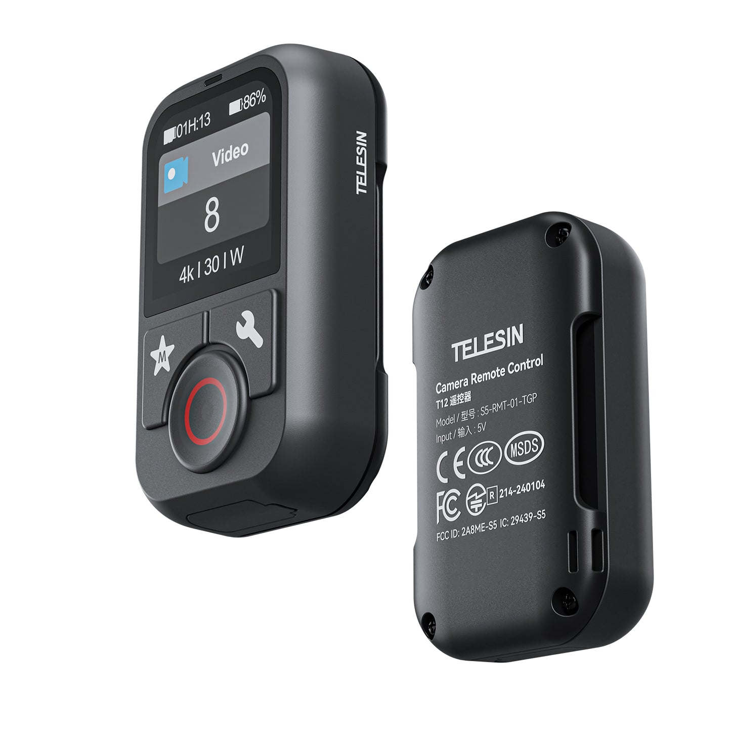 Telesin V2 Bluetooth remote voor GoPro 13/12/11/10/9/8/Max - Waterbestendig - Bluetooth remotes