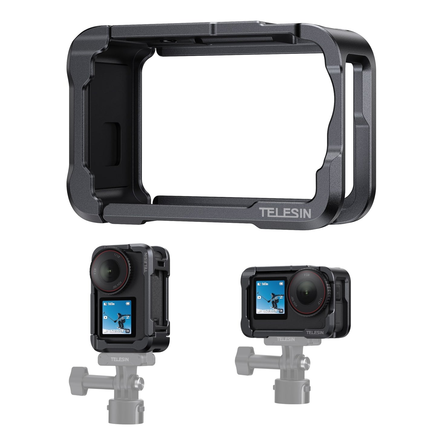 Telesin Metallkäfig für DJI Osmo Action 6 – Grau
