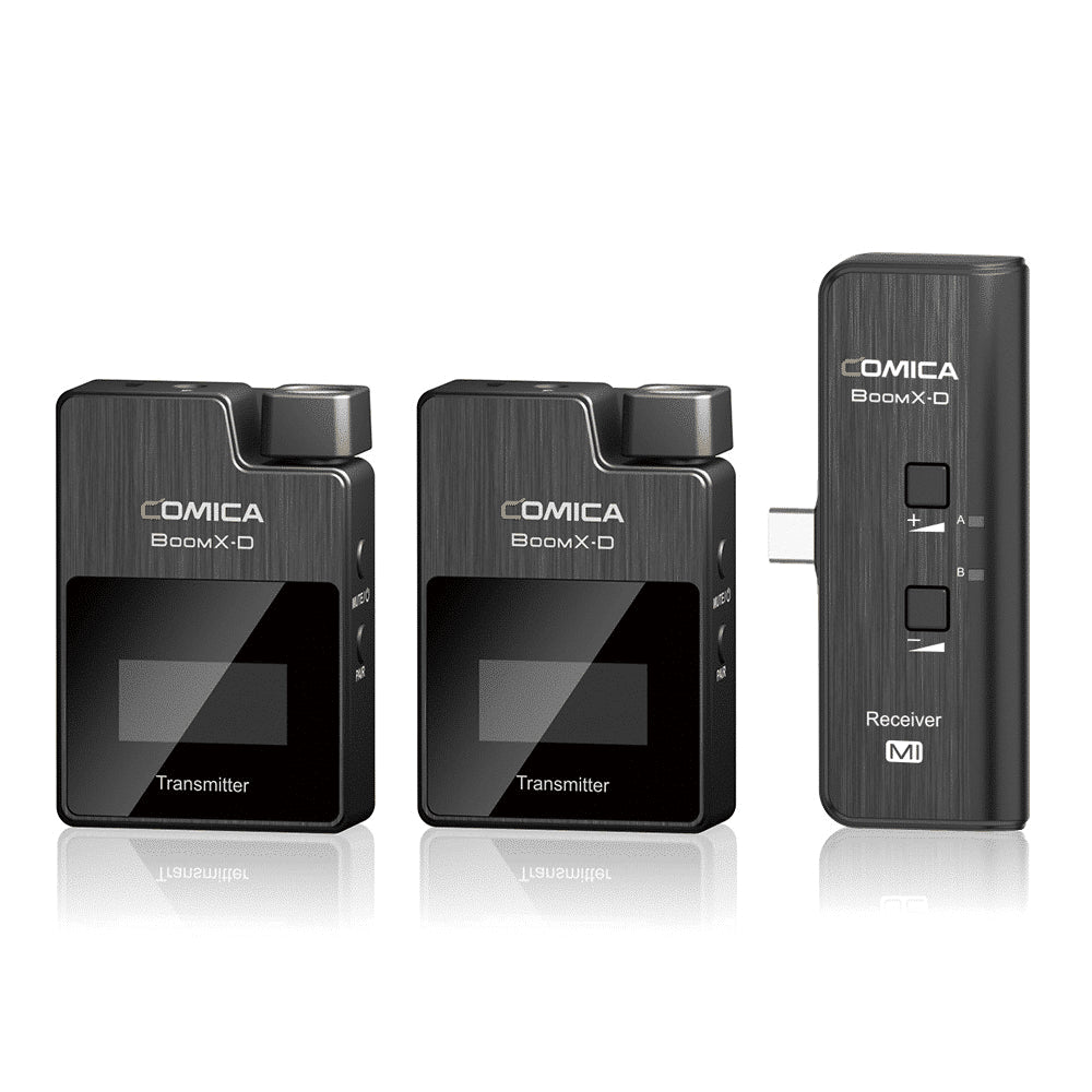 Comica BoomX-D UC2 draadloze microfoon-set met 2 zenders en USB-C-ontvanger - Obsolete