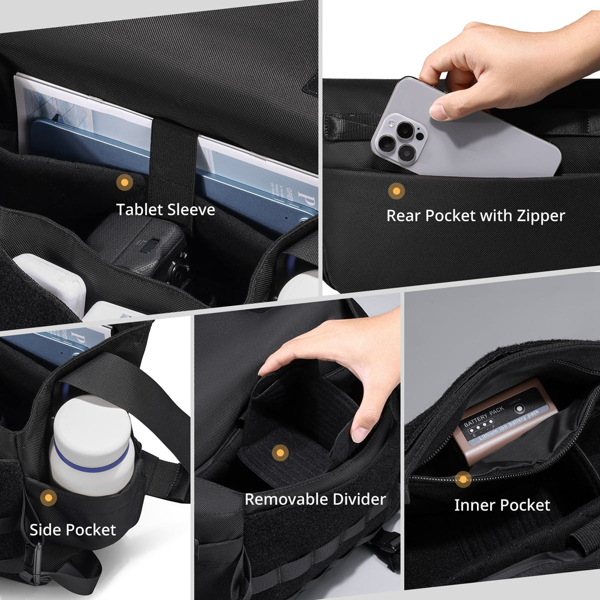 Ulanzi BC08 Kamera-Schultertasche - Schwarz