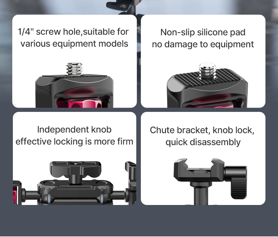 Ulanzi SC-02 Extra Sterke Zuignap 4.5 inch met magic arm voor camera - tot 3kg - Overige producten