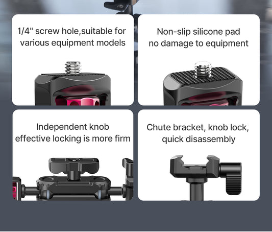 Ulanzi SC-02 Extra Sterke Zuignap 4.5 inch met magic arm voor camera - tot 3kg - Overige producten