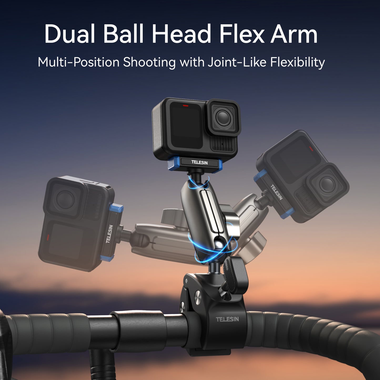 Telesin S3-HBM-13-TGP Tube Clamp für GoPro 13 - Grau