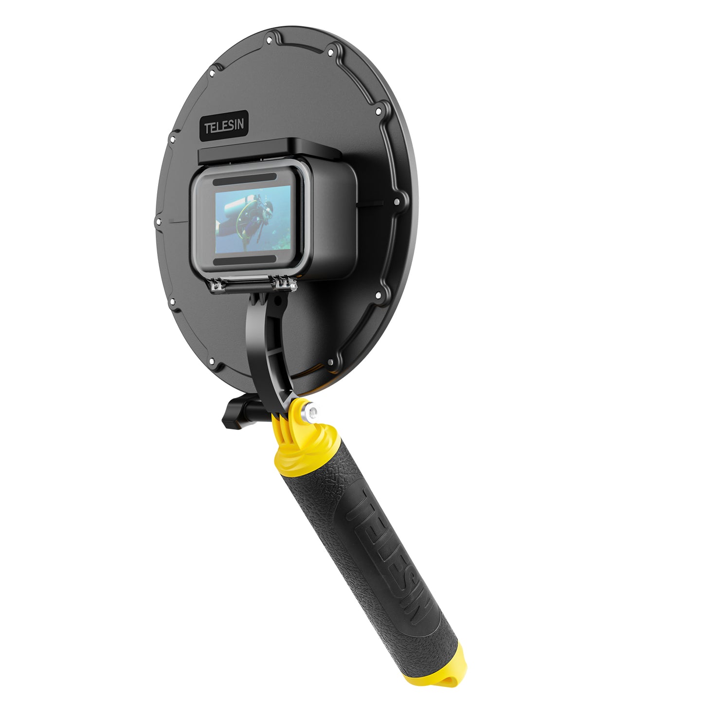 Telesin OA-DMP-001 waterdichte Dome behuizing voor DJI Osmo Action 3/4 - GoPro Onderwater-accessoires