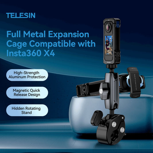 Telesin Metalen cage voor Insta360 X4 - GoPro Cases & behuizingen