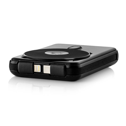 MOJOGEAR NovaMag All-in-1 Powerbank 10.000 mAh – Draadloos Qi2 & ingebouwde kabels – Zwart - Powerbanks