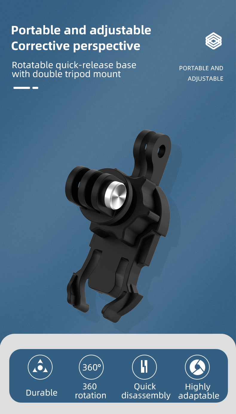 Telesin 360° draaibare backpack strap mount voor action cam - GoPro Mounts