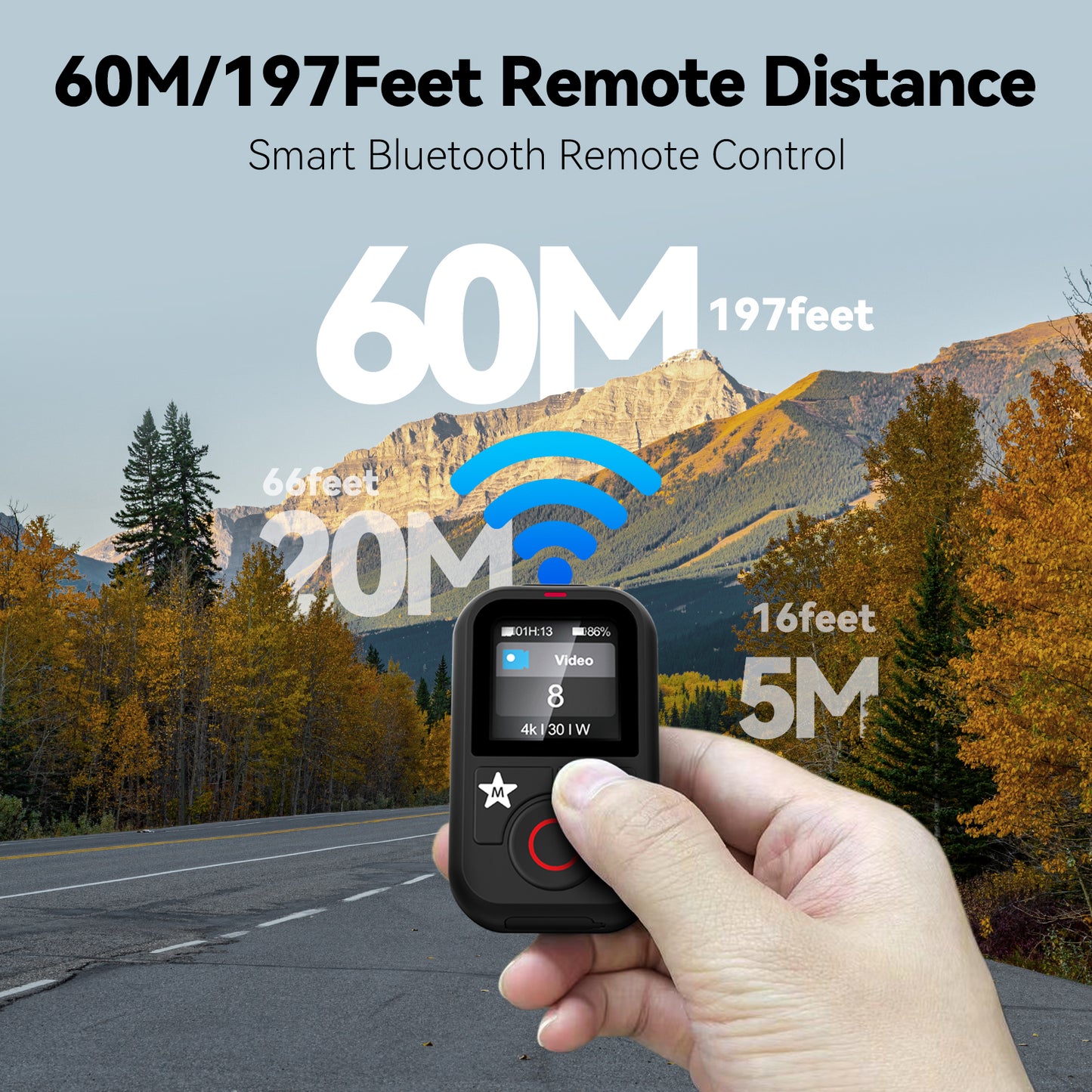 Telesin V2 Bluetooth remote voor GoPro 13/12/11/10/9/8/Max - Waterbestendig - Bluetooth remotes