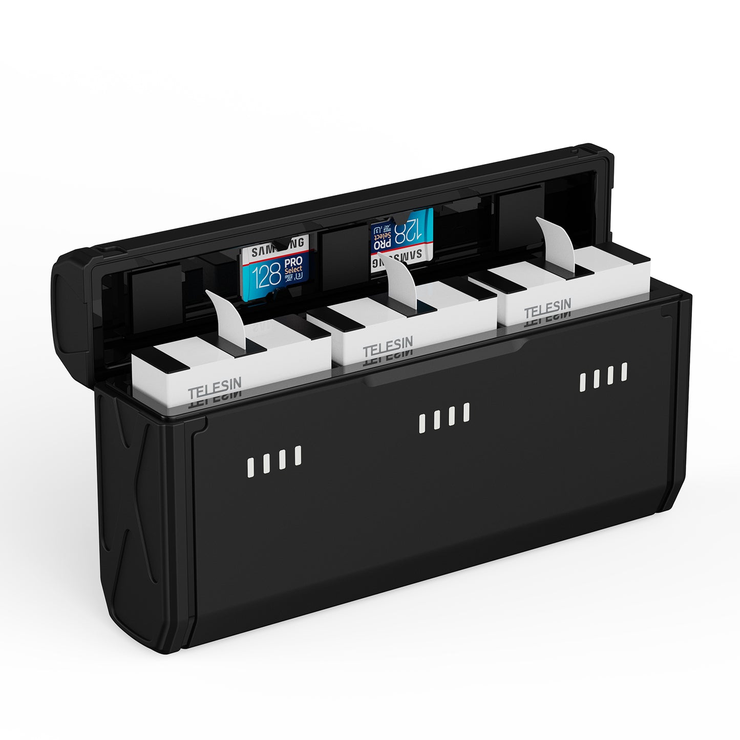 Telesin Pocket Triple Charging Case mit 2 Akkus – für GoPro 13
