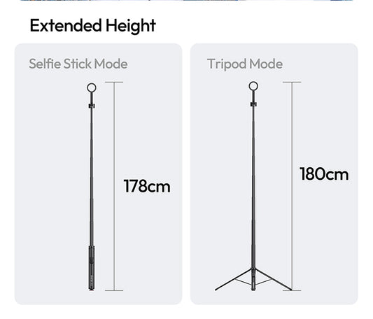 Ulanzi SK-21 Selfie Stick Statief 180 cm met MagSafe, Bluetooth remote & Auto-open - Statieven en toebehoren